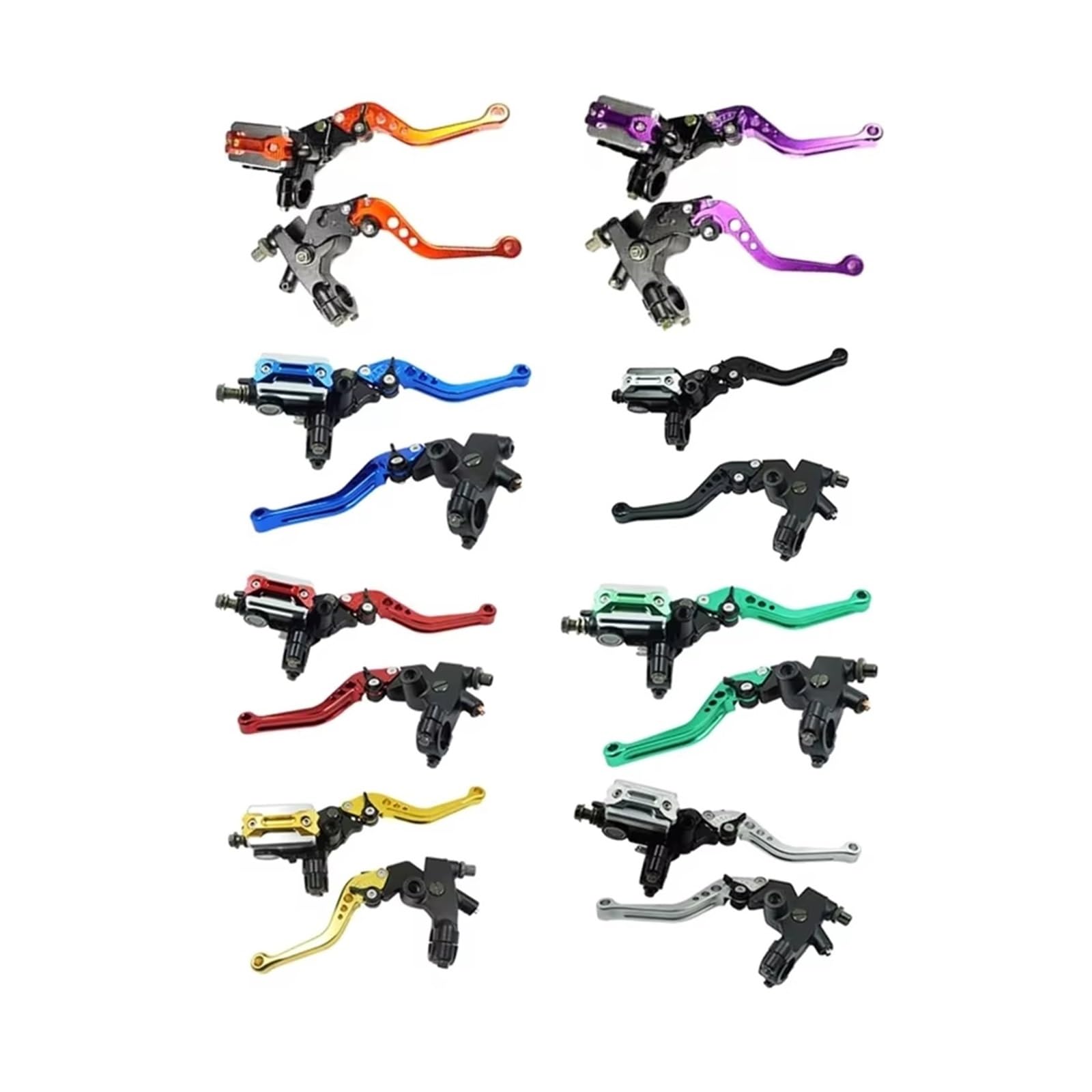 Leva Di Frizione Freno Motociclo Leva Della Pompa Idraulica Del Cilindro Della Frizione Del Freno Anteriore Del Motociclo Universale Da 7/8 "22mm 6 Colori(Green)