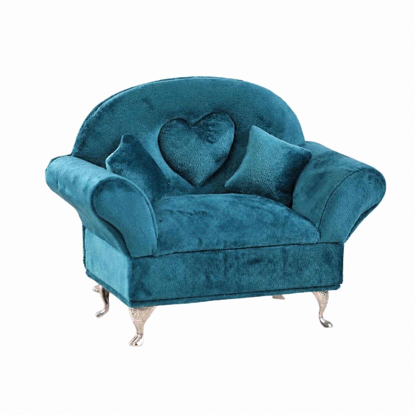 Sofa Jewelry Box Decorative Miniature Sofa Jewelry Box Cushioned for Girls, Teens, Dresser, Vanity, Bedside Table Green-image-41