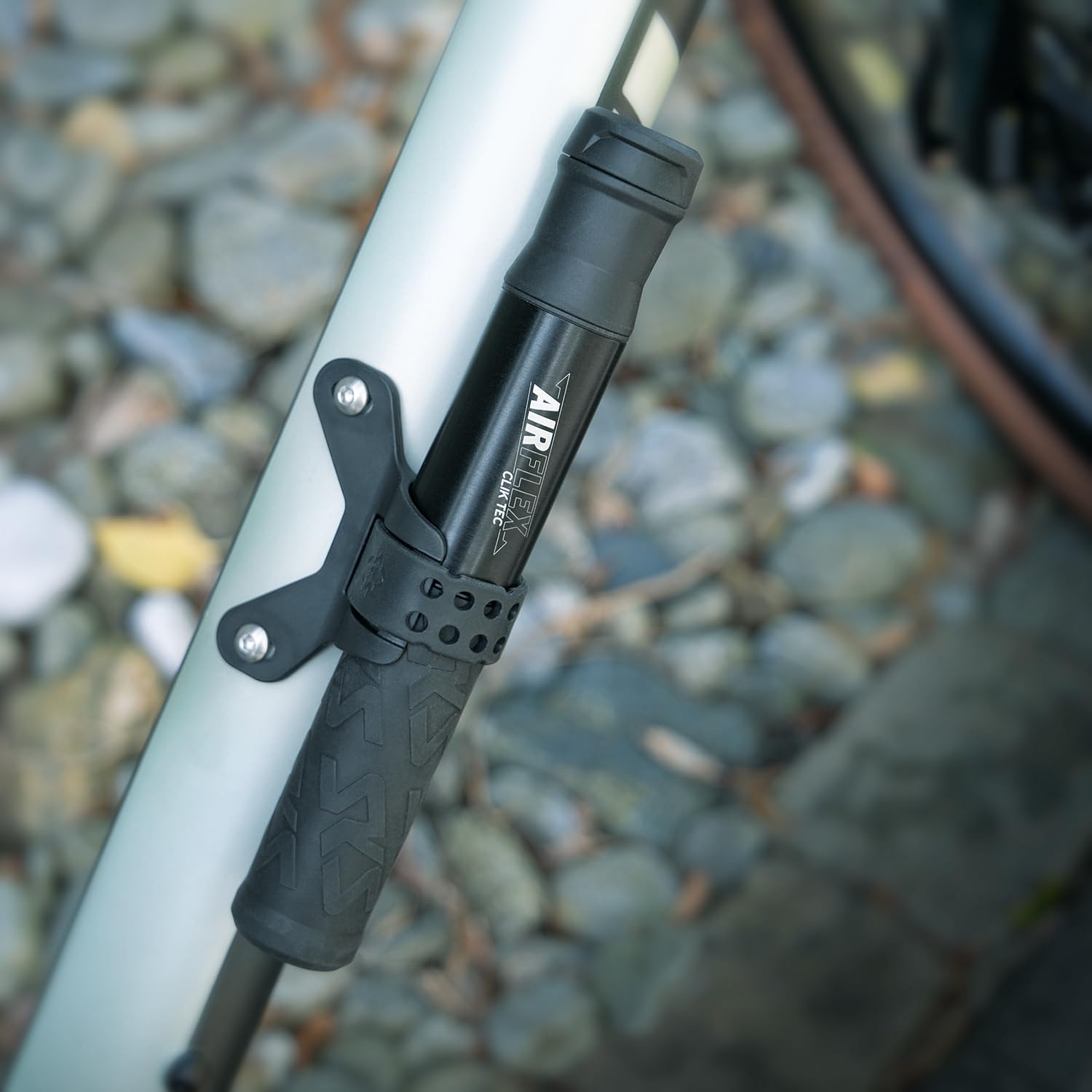 SKS Germany Airflex Explorer CLIK TEC Mini Pompe à vélo avec Tuyau Extensible et tête de Valve CLIK TEC, Noir