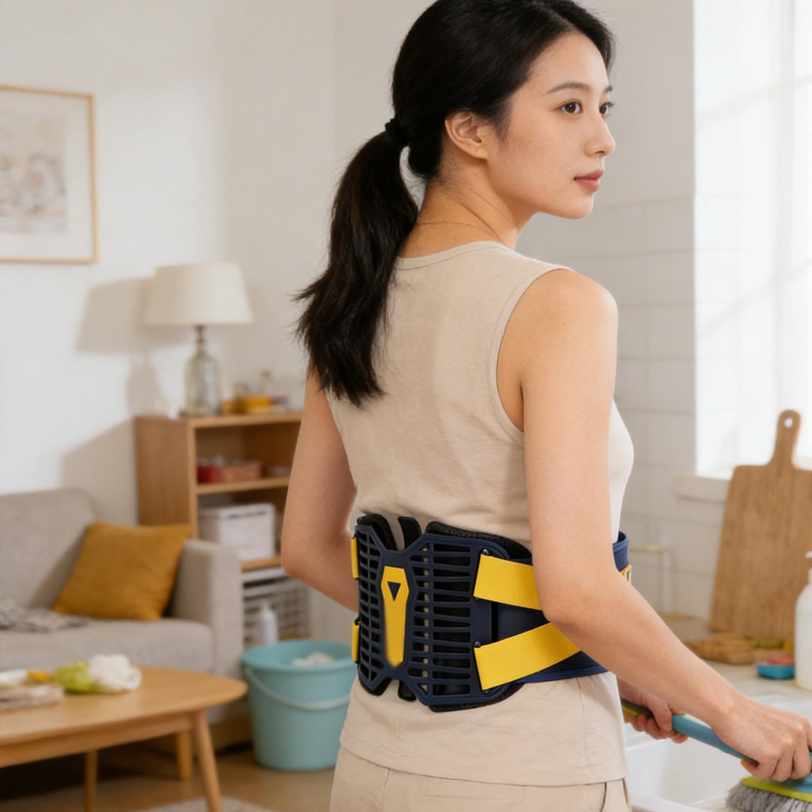 Qianly Faja Lumbar para Levantamiento de Objetos Pesados, Soporte para Todas Las Posiciones, Cinturón de Soporte Lumbar