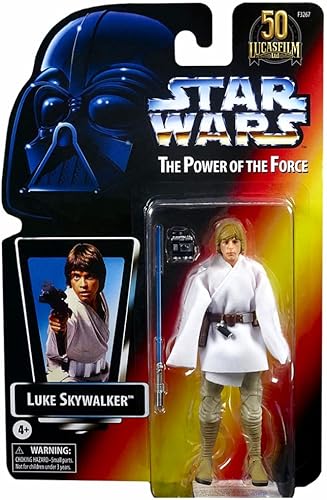 Star Wars Lucas Film - Figura de acción de 50 aniversario de la serie negra "Power of the Force" 6 de Luke Skywalker