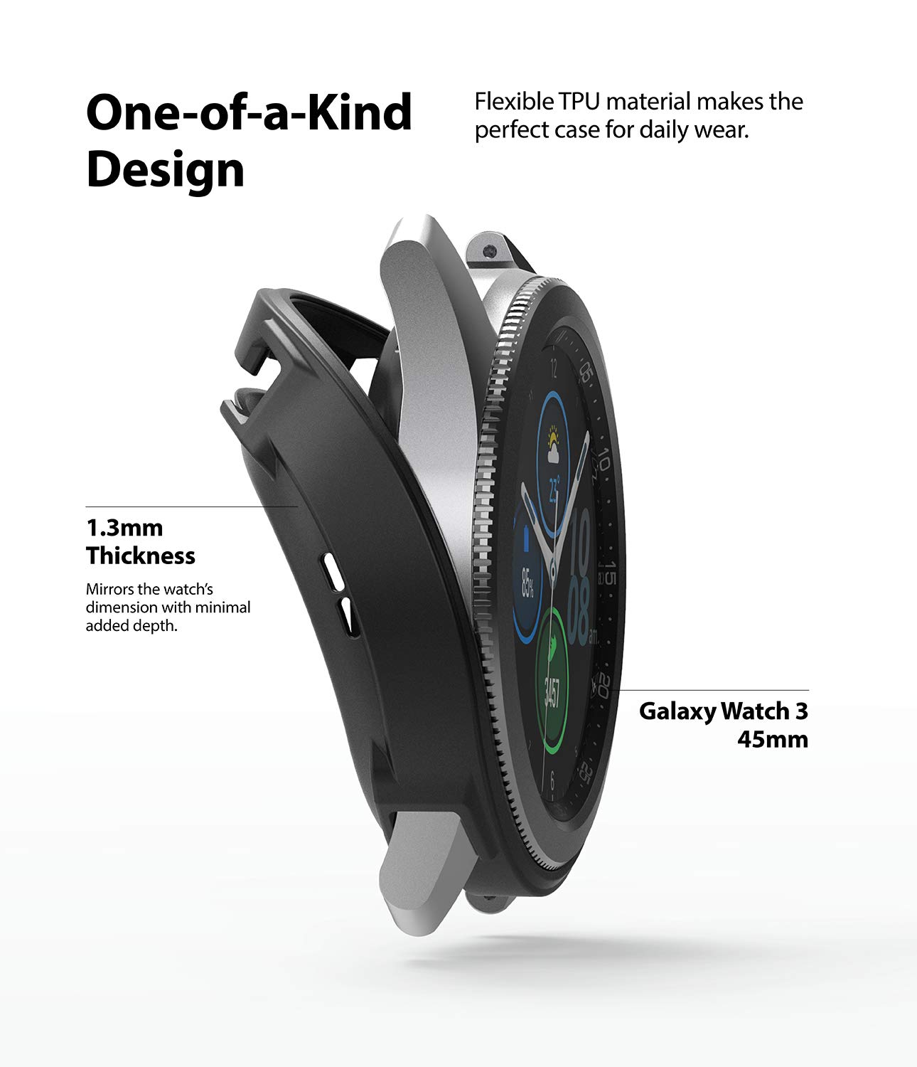 Ringke Air Sports TPU Case Designed for Galaxy Watch 3 45mm - Black 3