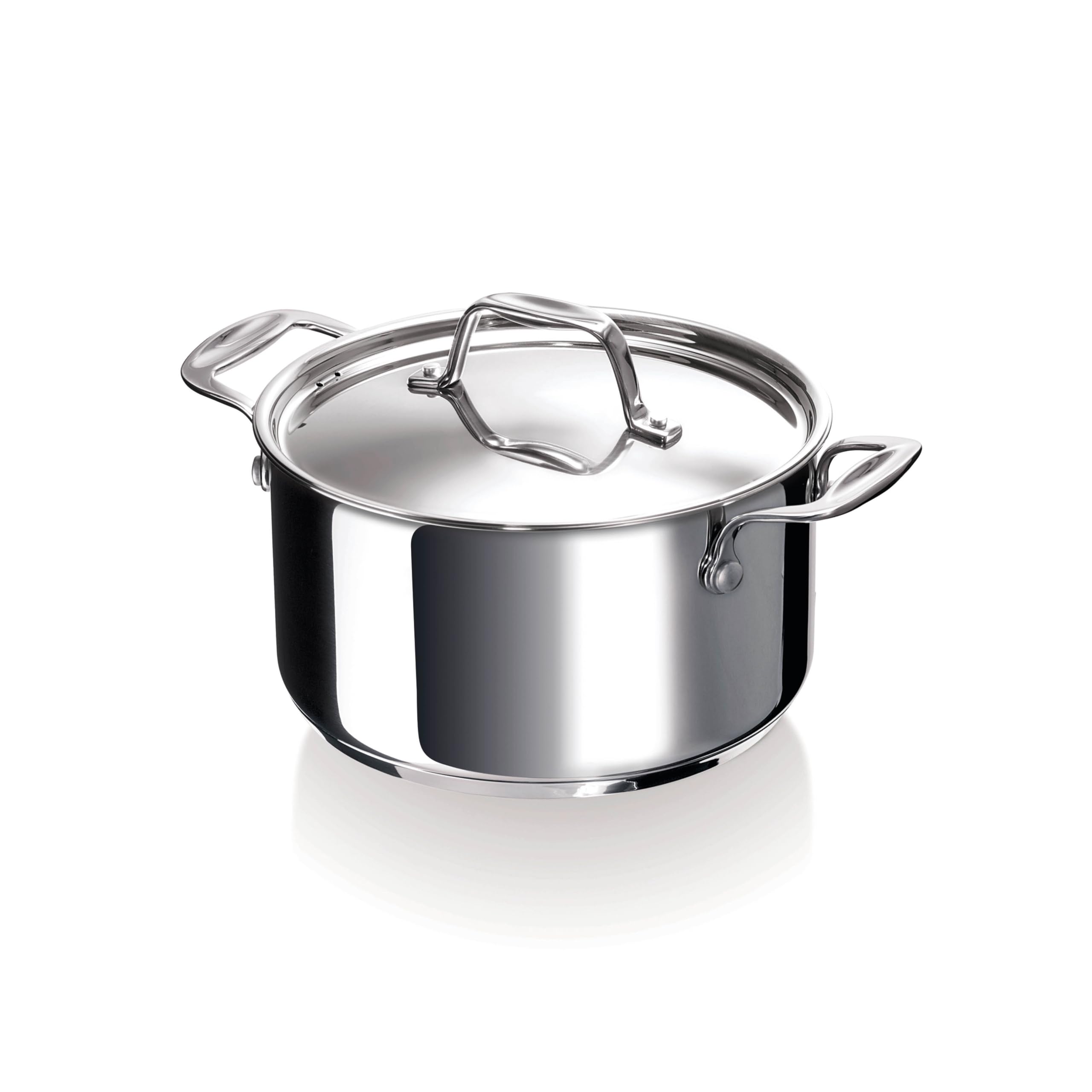 Beka Chef - Faitout Inox 18/​10 - 26 cm - Tous Feux Compatible Induction - Marmite Avec Couvercle en Acier Inoxydable