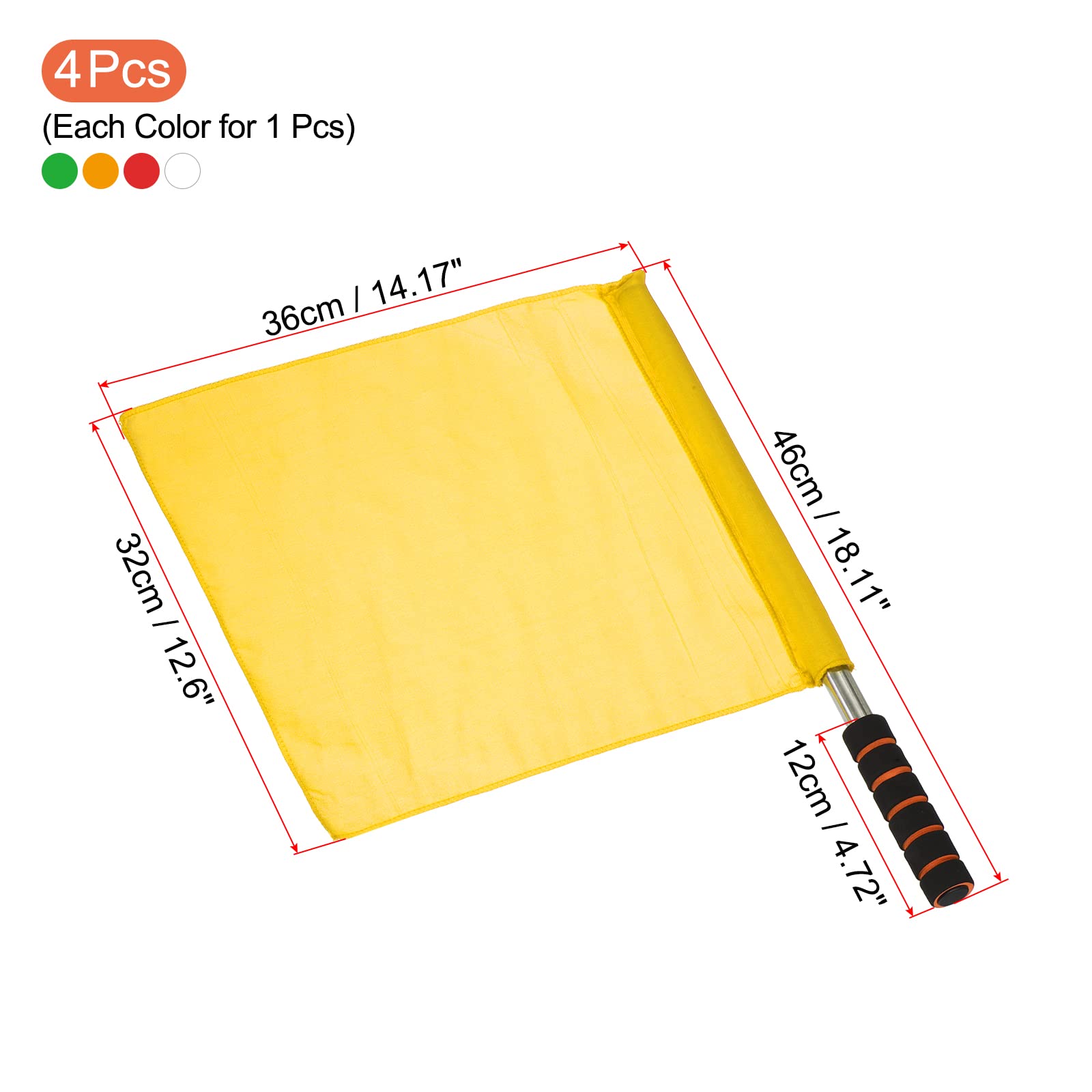 DRAPEAUX D'ARBITRE DE Football Poteau En Acier Inoxydable Avec Poignée De Couss EUR 10,19