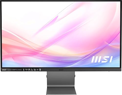 MSI Modern MD271UL, Monitor de 27", 3840 x 2160 (UHD), IPS, 60 Hz, 4ms, HDMI, puerto DP, USB C, inclinación, plata