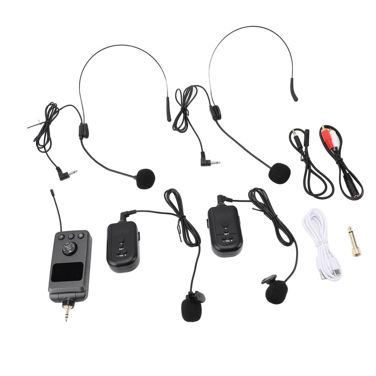 Tosuny di Trasmissione Vocale per Guida Turistica Wireless, Cuffia Wireless e Microfono Lavalier per Chiesa, Didattica della Traduzione, Viaggi, Interpretazione Simultanea