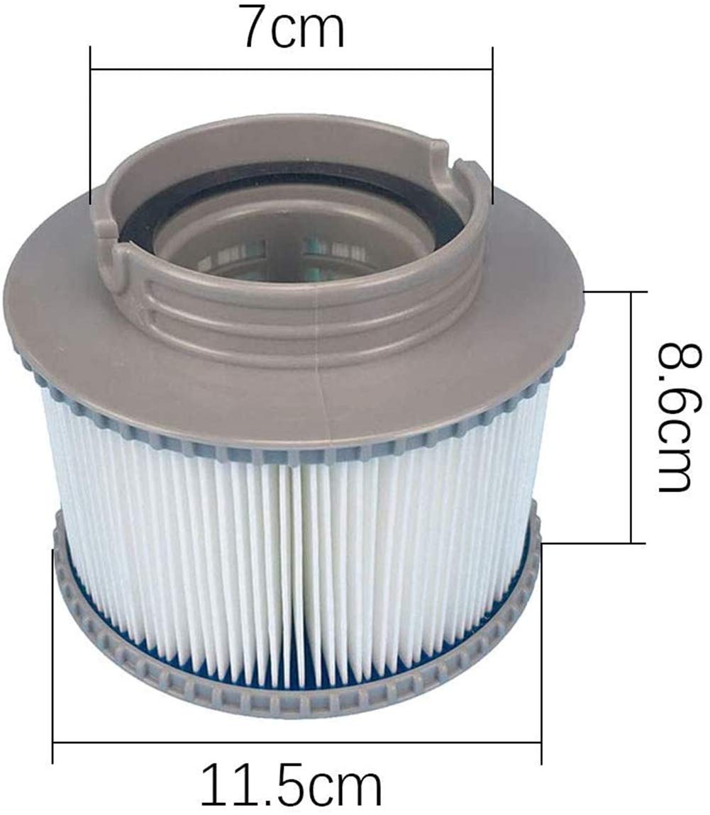 YanBan 2-pak wymiennych filtrów do MSPA FD2089, pompa filtrująca pasuje do wszystkich aktualnych wanien z hydromasażem MSPA