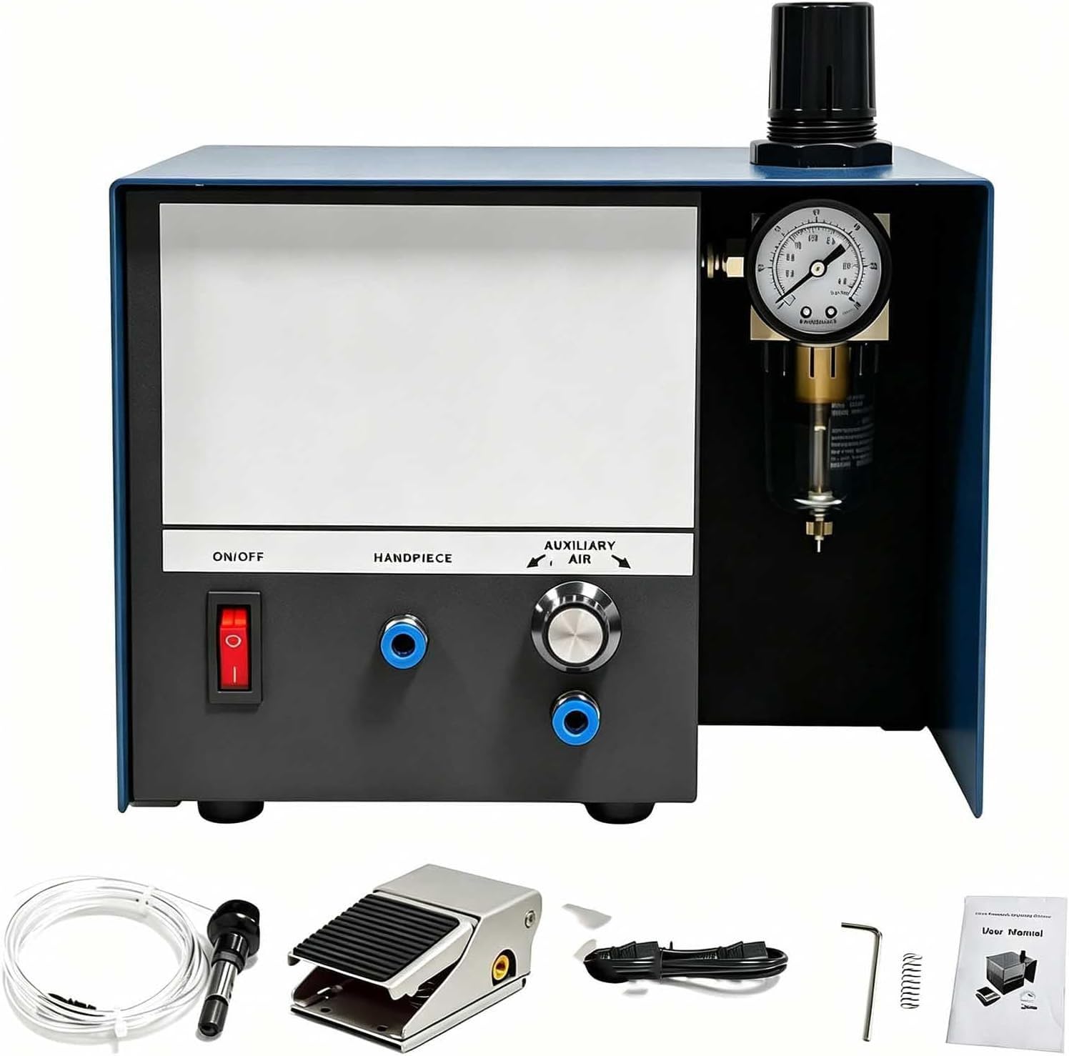 GYKOZY Pneumatic Jewelry Engraver Machine – Single-Heads 0-1400 Rpm, Precision Metal Engraving Tool For Jewelry, Crafts, Wrought Iron, Adjustable Air Pressure, Low Noise
