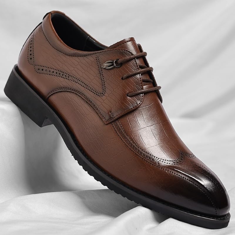 Mens Patent Leather Oxford Shoes Lace-Up Derby Shoes Formal Business Dress Style for Wedding Office3