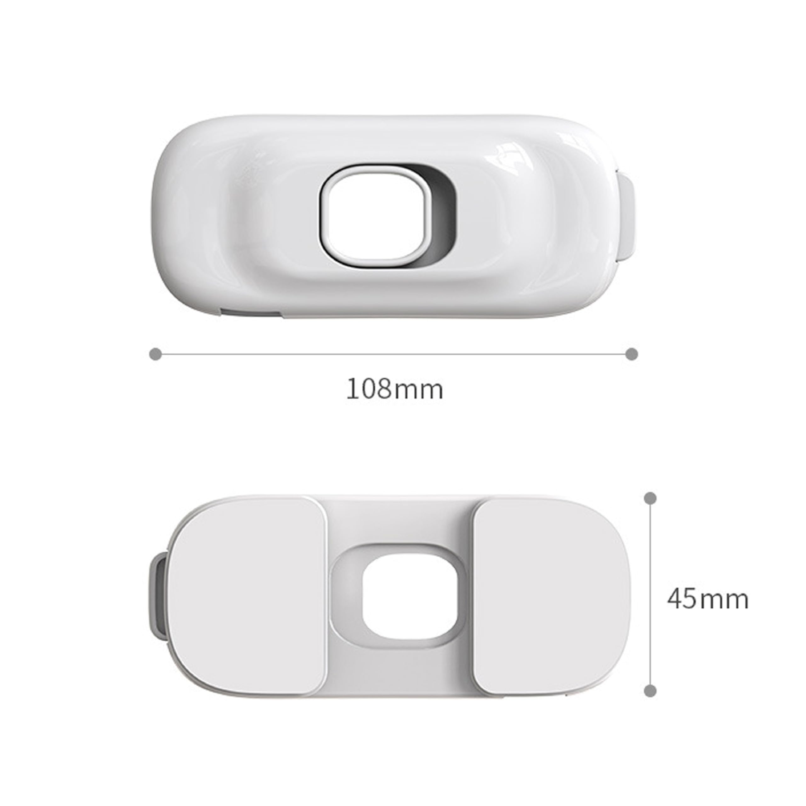 Paquete de 2 cerraduras de seguridad para refrigerador a prueba de niños, con cierres autoadhesivos protectores para nevera, cajones, lavavajillas, horno, armario, no necesita herramientas (blanco)