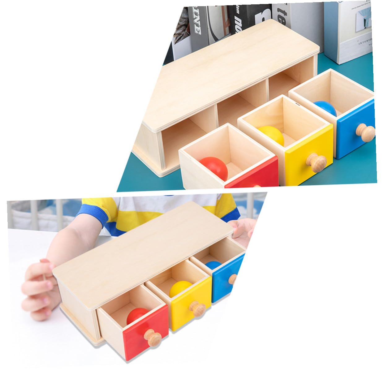 1pezzi Sfere Rotonde Tre Colori Giocattolo Educativo per Ragazzo Ragazza Ragazza Ausilio Didattico Genitore-Figlio Materiale Premium Resistente Pratico