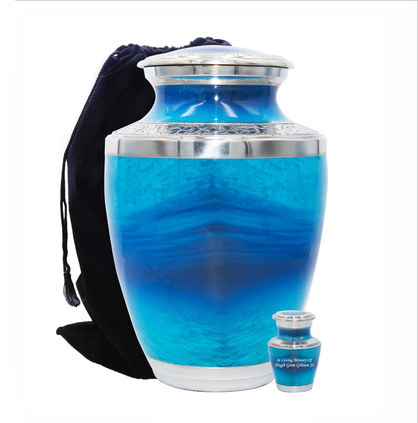 Amazon｜Ocean Serenity 人間 火葬 骨壷 ベルベットバッグ付き 記念品