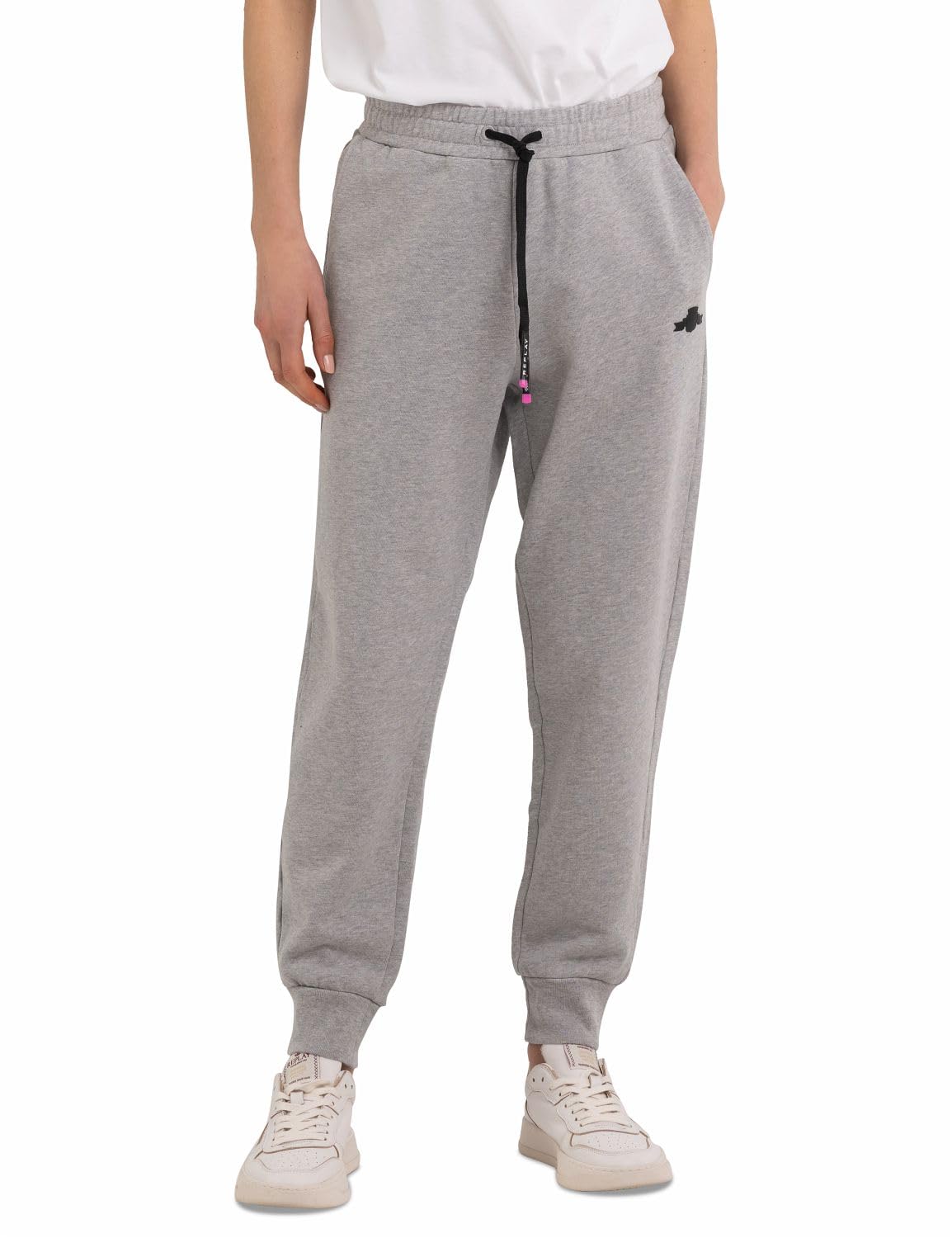 Replay Women's Jogging Pants with Drawstring, Melange Grey M08 (Grey), XXS