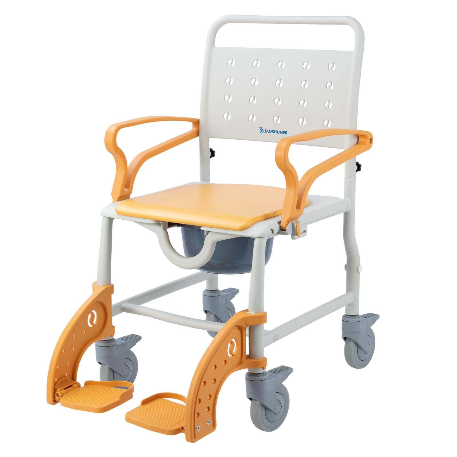4-in-1 Rolling Shower Chair & Commode -9 4-in-1 Rolling Shower Chair & Commode -9
