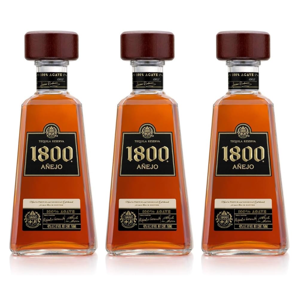 Amazon.co.jp: テキーラ クエルボ 1800 アネホ 40度 750ml 3本セット