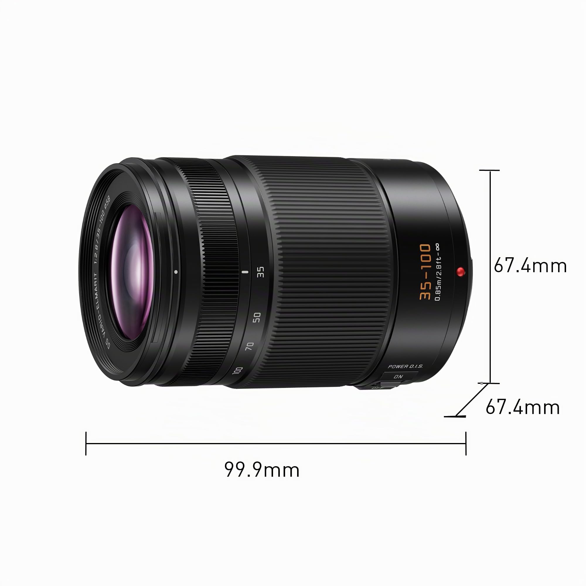 Panasonic Lumix 35-100mm F2.8 | Objectif Téléphoto H-ES35100E (Grande Ouverture F2.8 Constant, Stabilisé, Tropicalisé, Equi. 35mm : 70-200mm) Noir – Compatible Monture Micro 4/3 Panasonic & Olympus