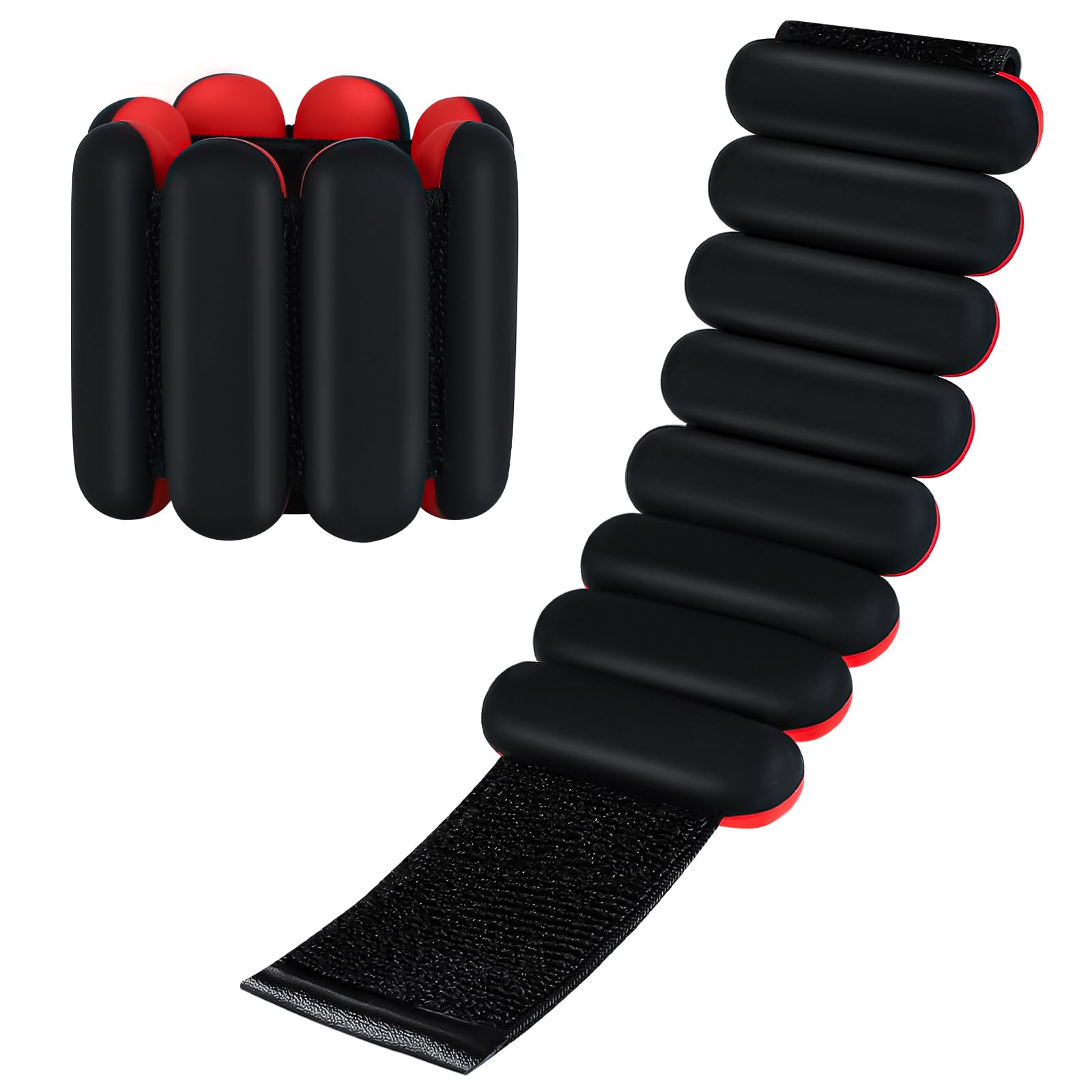 Ankle weights for women wrist weight: Adjustable ankle & wrist weights 2lbs(1lb each) for Pilates & Yoga exercise - Hand & Leg weights for women at home