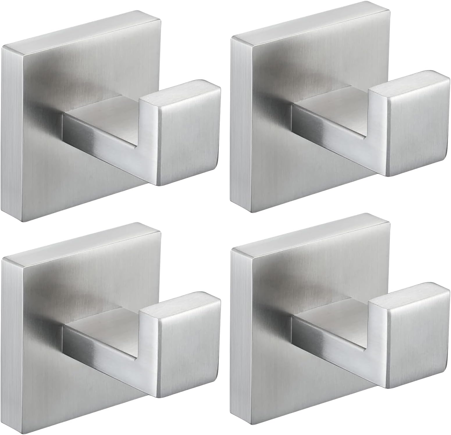 NESTALK Towel Hooks Robe Hook Heavy Duty Stainless Steel Square Brushed