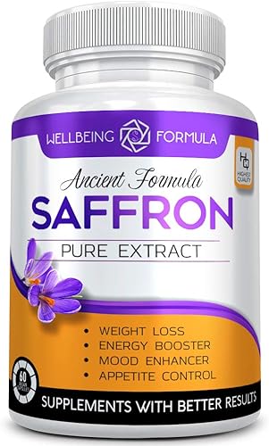 Miniatura 1 de Extracto de azafrán puro para una pérdida de peso saludable, píldoras de supresión natural del apetito, suplemento de azafrán antiansiedad para