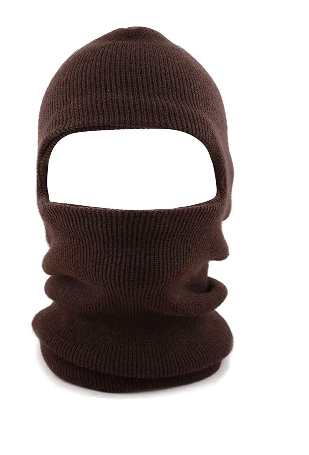 VINSONBoy's Winter Warm Woolen Monkey Cap (Brown,Free Size)