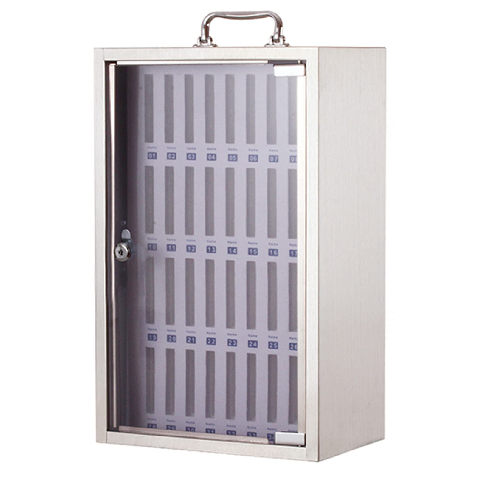 Portable Cell Phone Safe Deposit Box with Handle 60 Slots Locker Secure Cell Phone Storage with Lock Ideal for Events Offices and Schools,36slots