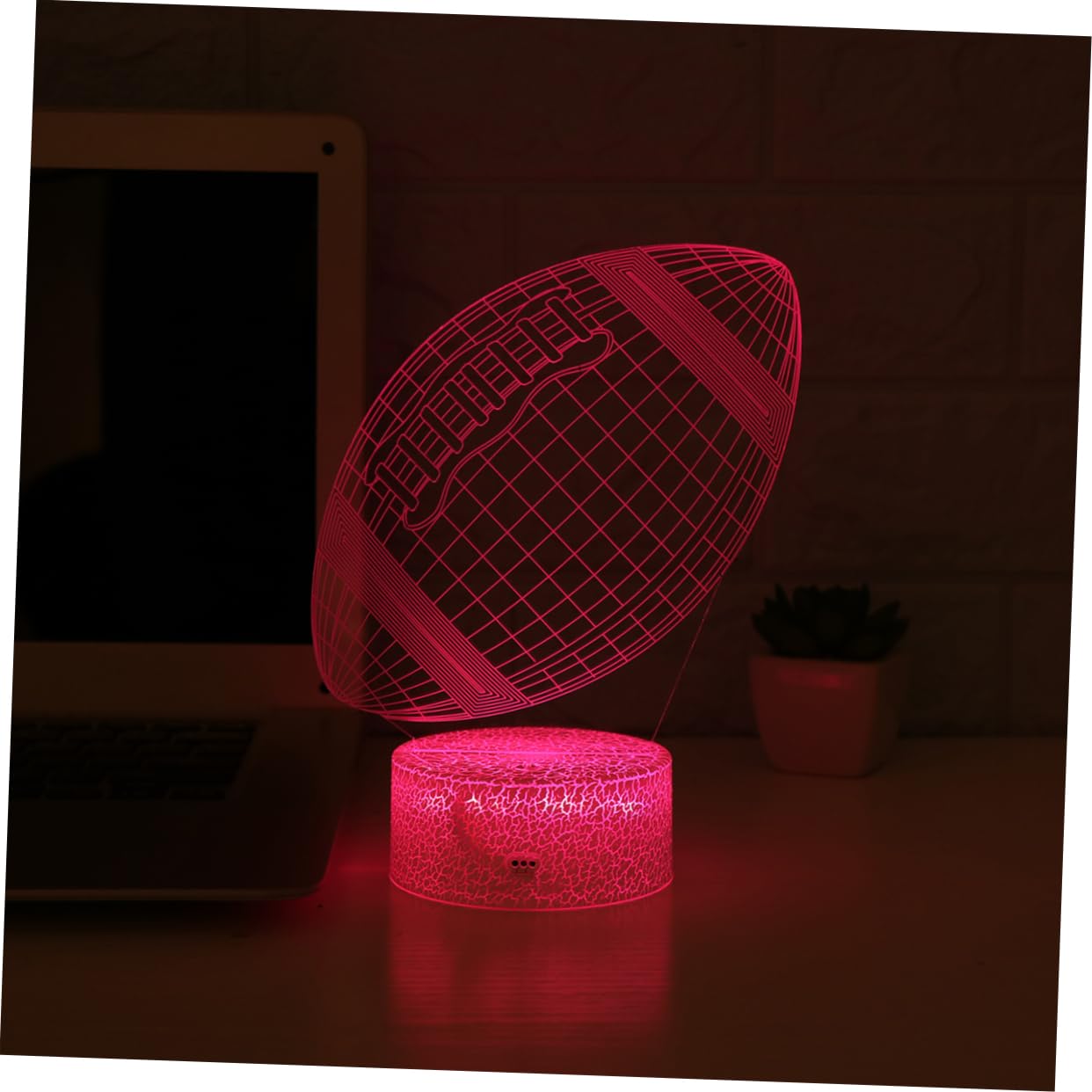 GWJKG Touch Night Light Table Lamp with USB Charging - Football Kids Room Decor