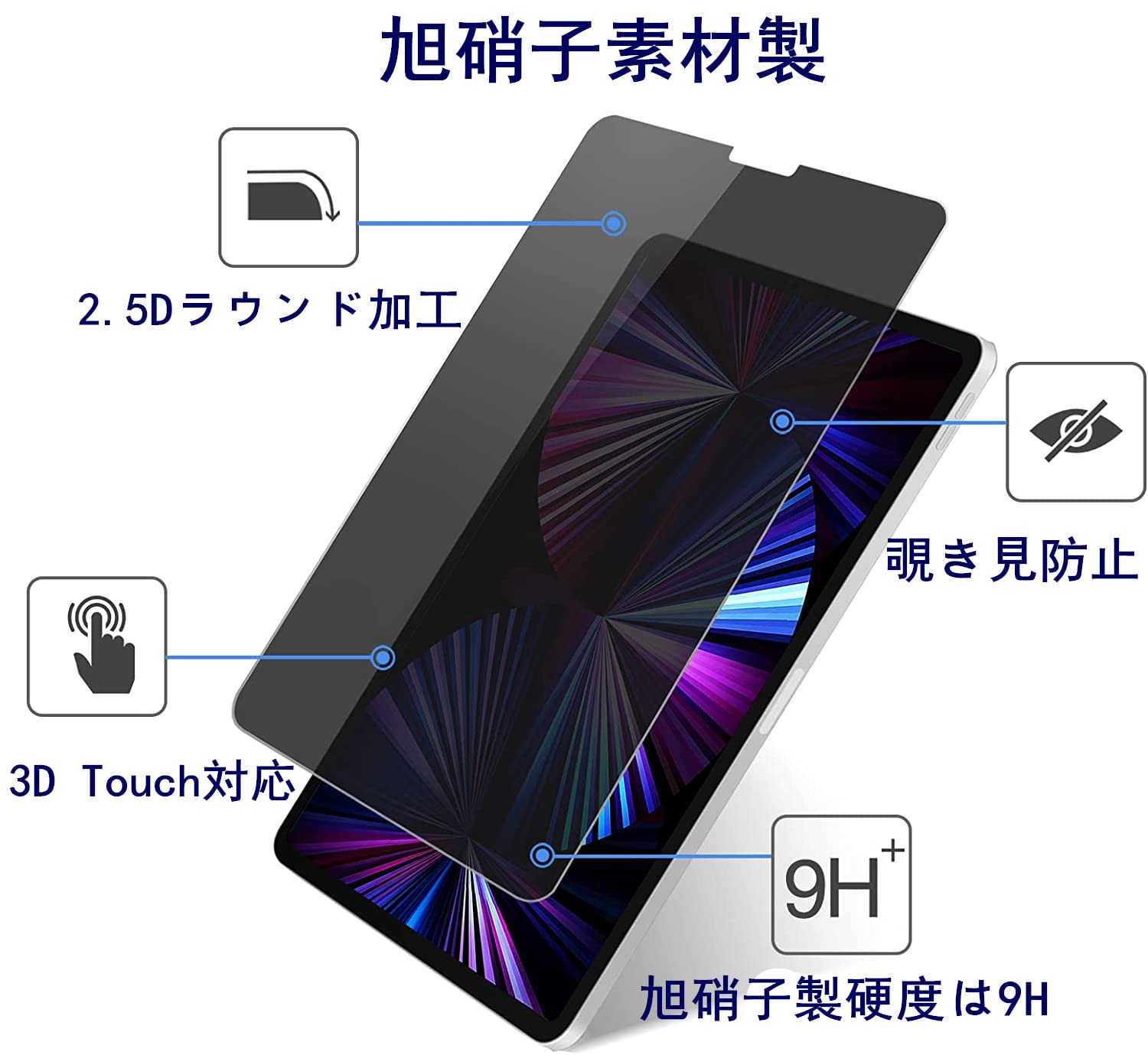 Amazon.co.jp: 【360°覗き見防止】iPad Pro 11 2022 M2 / iPad Air 5