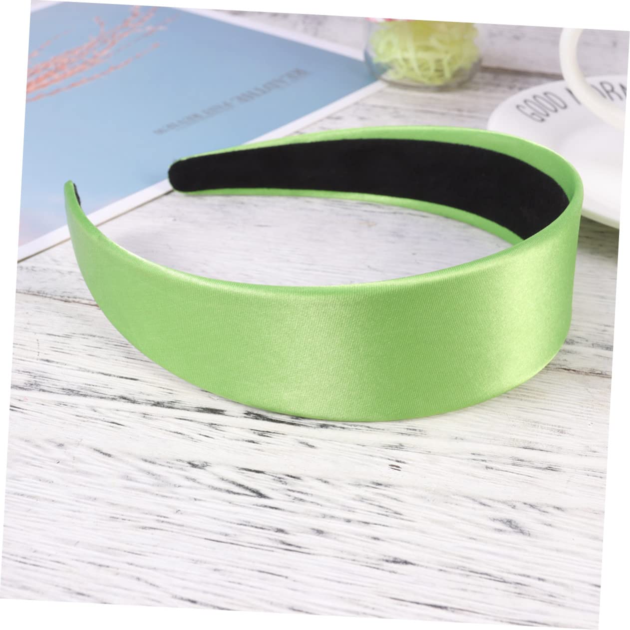 DOITOOL 6piezas De Satén Anchas Para Mujer y Diseño Elegante y Color De Verde Fosforescente Accesorios y Ocasiones Especiales