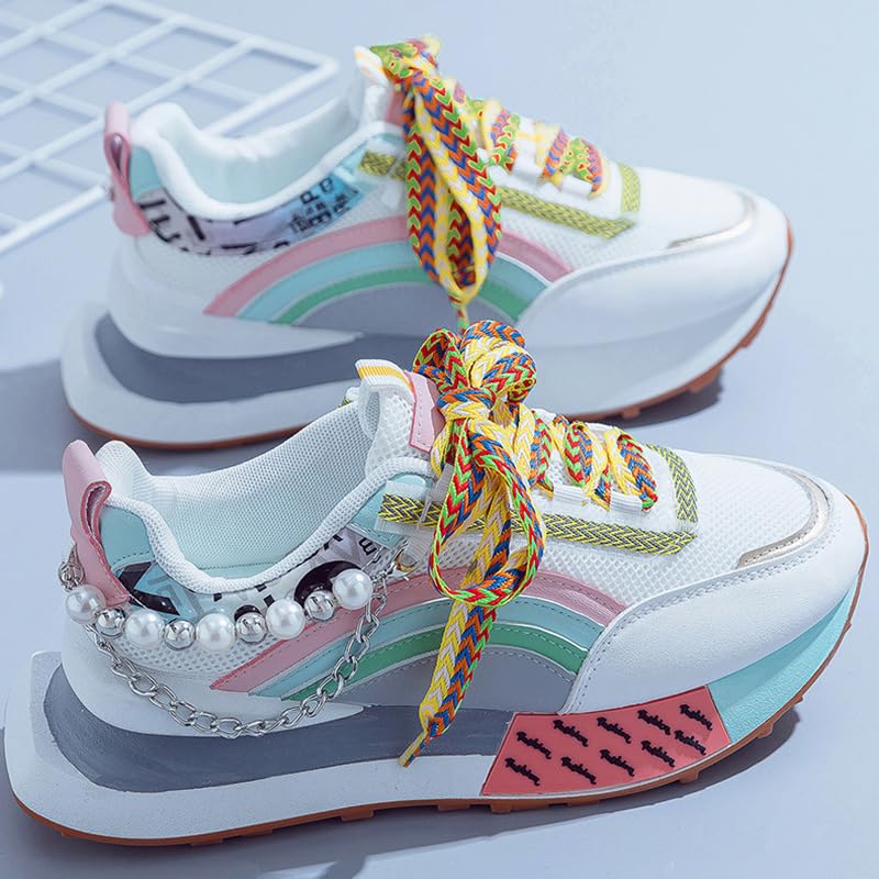 Baskets plateforme colorées pour femme | Chaussures de marche légères - 5