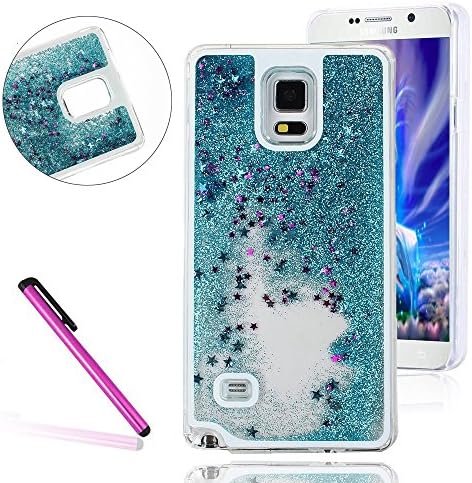 Samsung Galaxy Note 3 Case,LEECO Samsung Galaxy Note 3 Case 3D Star Bling Glitter Flowing Liquid Floating Moving Hard Protective Case Cover for Samsung Galaxy Note 3 Star-Sky blue