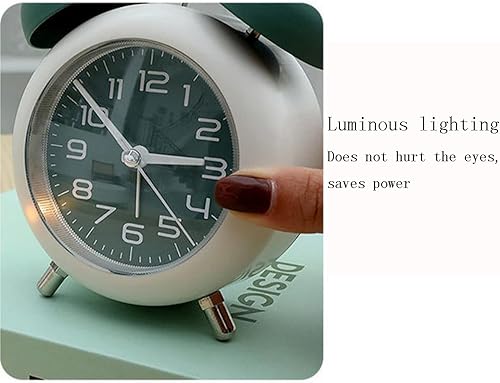 Miniatura 4 de Alarm Clock Bedroom Twin Bell Alarm Clock Analog Desk Clock, Non-Ticking Battery Operated Loud Alarm Clock for Living Room Bedroom Kitchen Decor for
