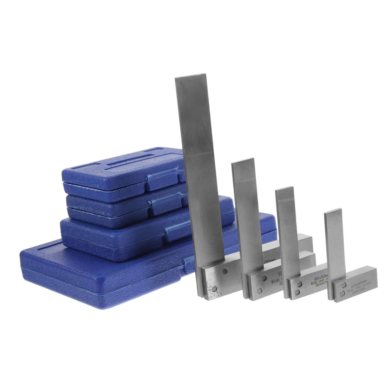 Machinist Square Set High Precision 90 Degree Steel Engineer Square for Woodworking Adjustable L-Shape Ruler 2 3 4 6 Inch Measurement Tools