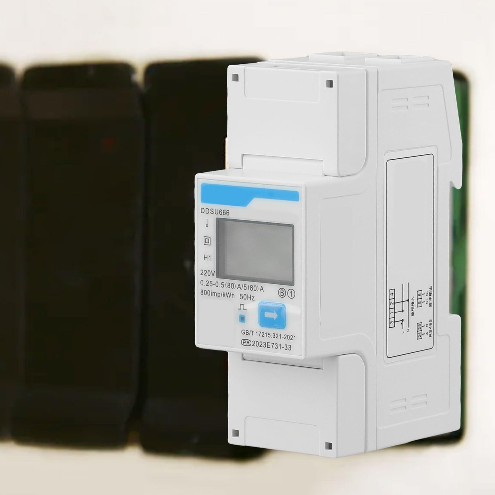 Für Smart DDSU666 Einphasen-Stromzähler mit RS485 zur präzisen Leistungsüberwachung in Solar- und Elektrofahrzeug-Ladesystemen