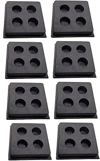 RAParts (8) Anti-Vibration Pads - Heavy Duty All Rubber Isolation Pads - 2