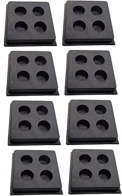Set of 8 Heavy Duty Anti Vibration Isolation Rubber Pads 2