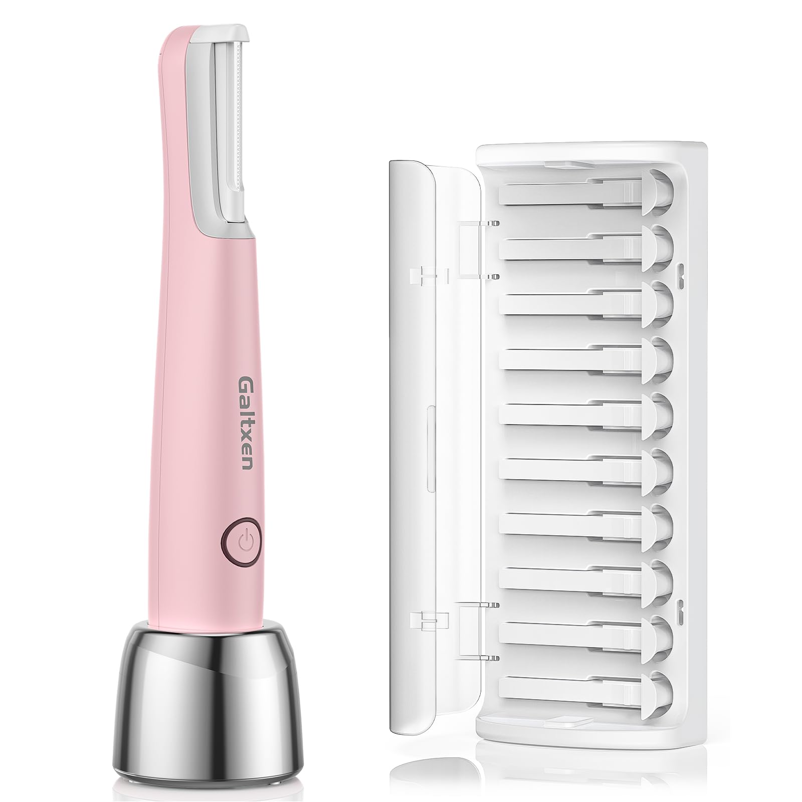 Sonic Dermaplaning Tool for Women Rechargeable Face Dermaplane Razor Sonic Edge Technology for Facial Hair Exfoliating and Peach