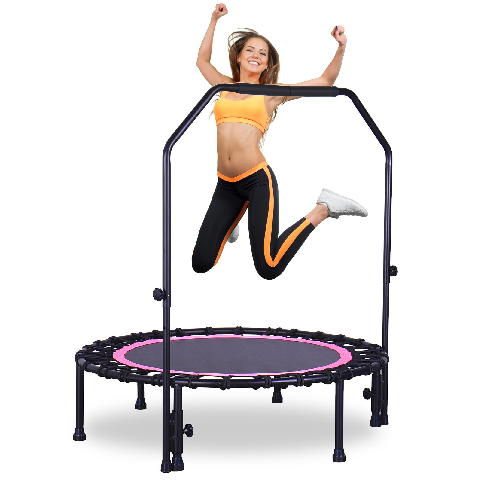 Sponsored Ad – DAYONG 40" Fitness Trampoline with Adjustable Foam Handle.Portable Trampoline Bounce Workout Indoor/outdoor.Silent Trampoline Workout Max Load 150KG