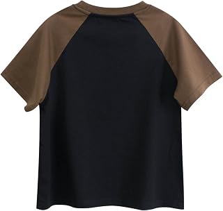 Camiseta de manga corta para chico, manga raglán, cuello redondo, atmosférica, montañas, gráfico, estampado de verano, camiseta de algodón, informal, cómoda, informal, estilo vintage, para el día a