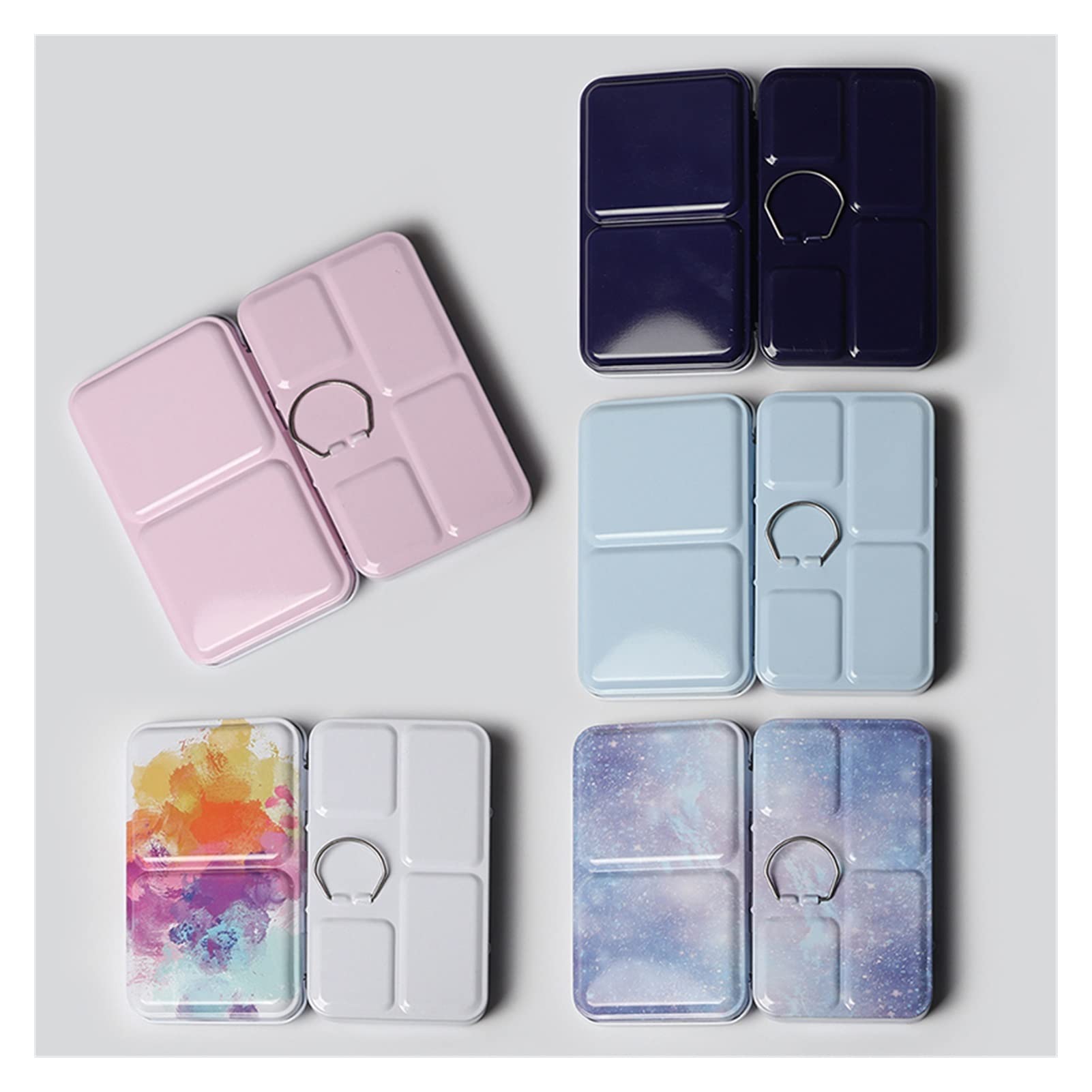 Amazon.co.jp: カラーティンボックスパレット絵画収納箱24ハーフ