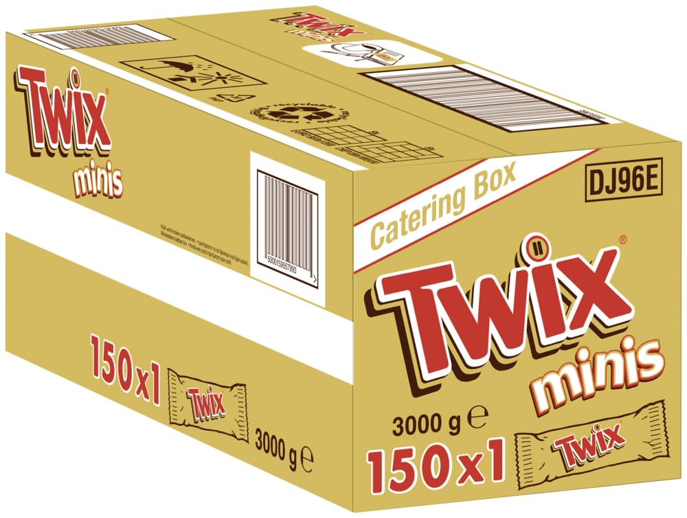 Die Klassiker mit einem Klick - Mars, Snickers und Twix Minis - 3x150 Stück, Schokoriegel Milchschokolade Karamell Erdnüsse