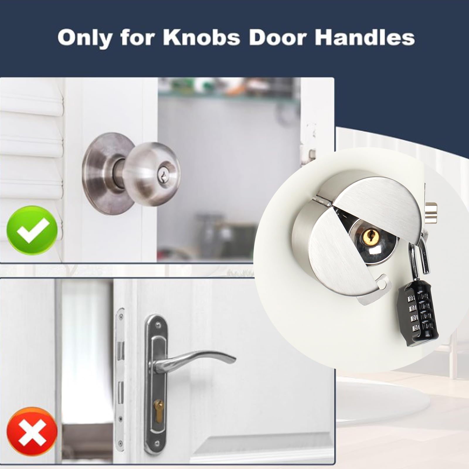 Door Handle Lock - Prevent Unauthorized Access -6 Door Handle Lock - Prevent Unauthorized Access -6