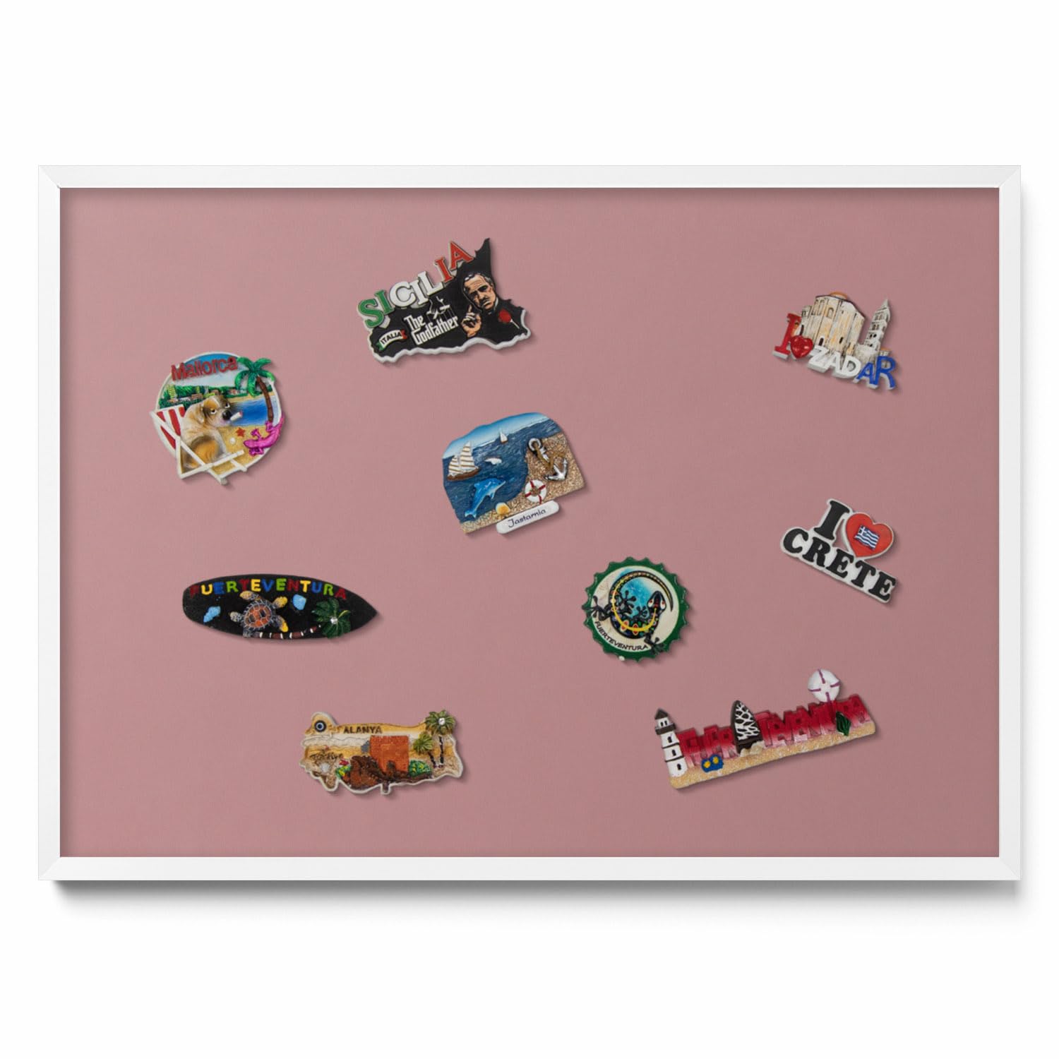 Tulup Magnettafel Pinnwand 70x50 cm Kunststoffrahmen Pastell Flieder Lila Farbe Magnetisch Wandtafel Memoboard Notizwand Organisation für Schule Büro Zuhause Kinderzimmer Küche