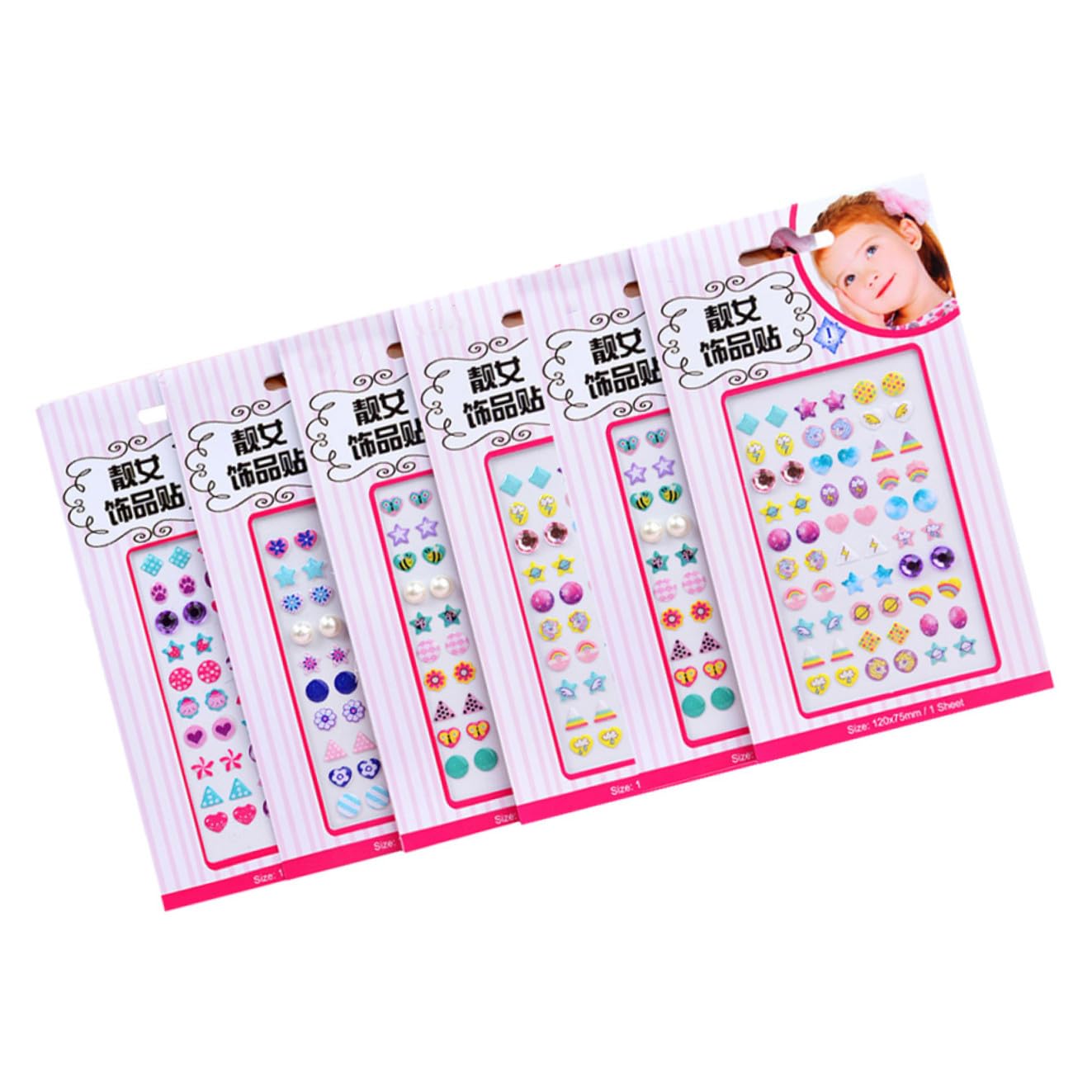 Healvian 18fogli Adesivi Per Unghie Per Ragazzo Ragazza Decorazioni Forma Di Gioiello Facile Da Applicare Per Creazioni Di Nail Art Design Unici e Colorati Per Piccoli Artisti
