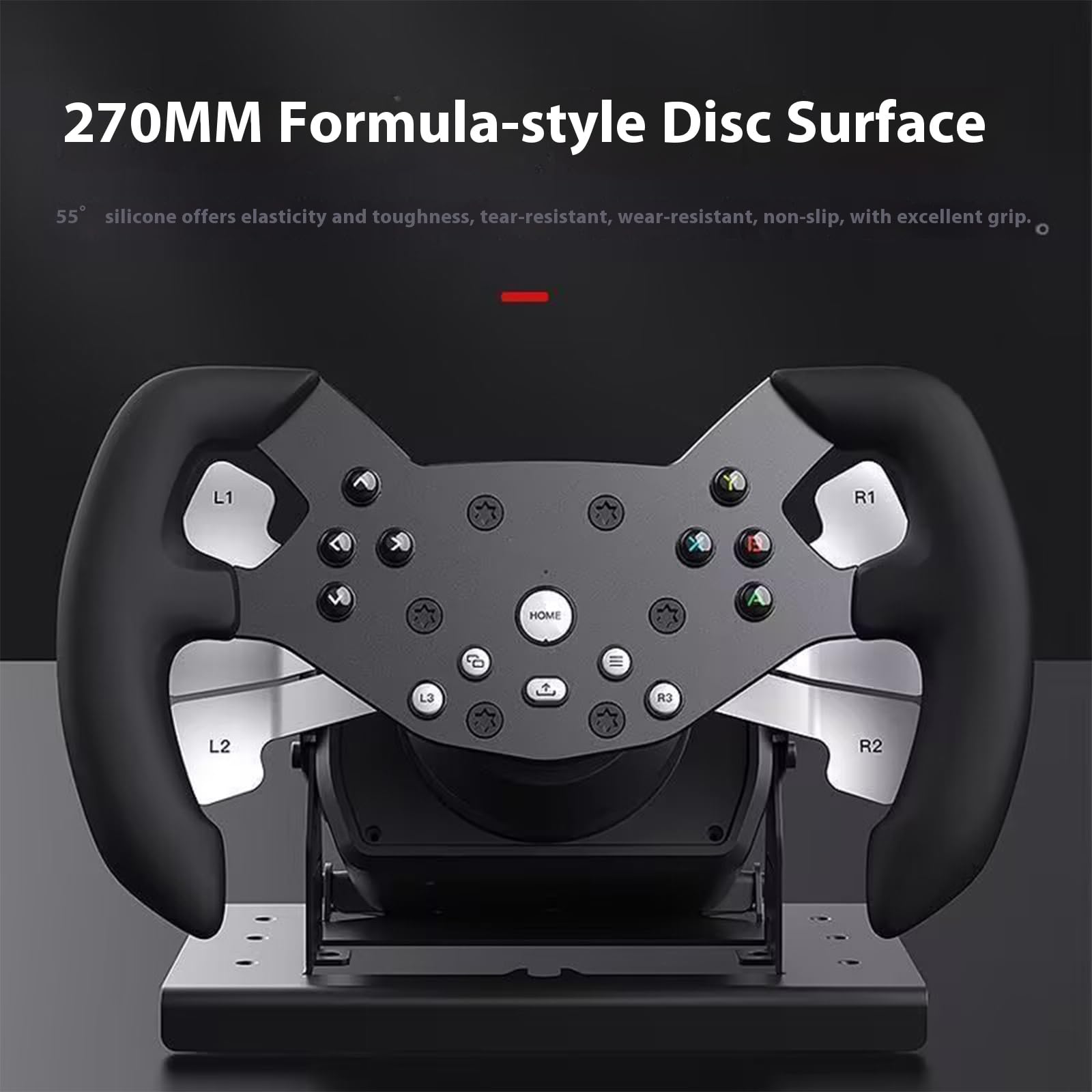 Piceioep Rennsimulations Lenkrad verbessert die Genauigkeitskontrolle des Silikongriffs, geeignet für Gaming Systeme der V10-Serie, Aluminium Rennsimulator Lenkrad