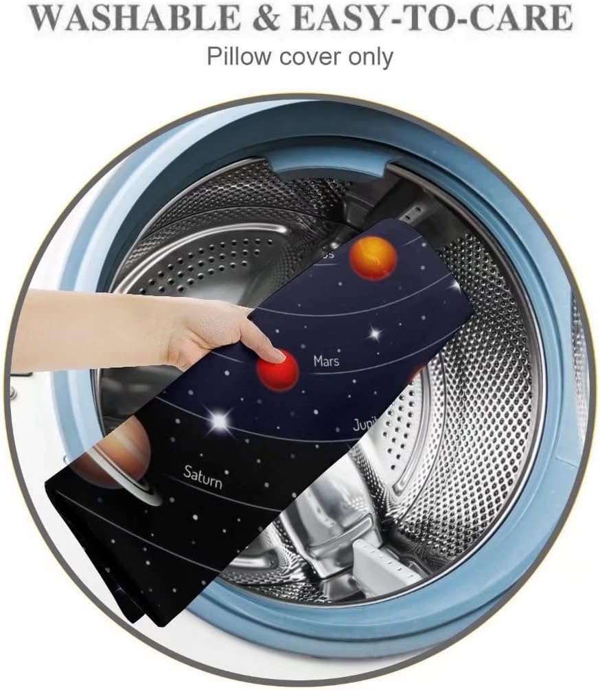 Outer Space Body Pillow Cover Solar System Orbits Sun Earth Mars Twinkling Night Sky Stars Planet Pillow Case Protector With Zipper Decorative Large Pillow Cases Covers For Bed,Home Gift 20"x54",Blue Pillow Case329 6 20"x54"