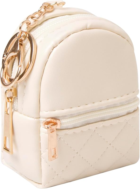Necessaire de maquiagem Grurun em formato de mini mochila com zíper, porta-cartões e organizador de cabo de dados
