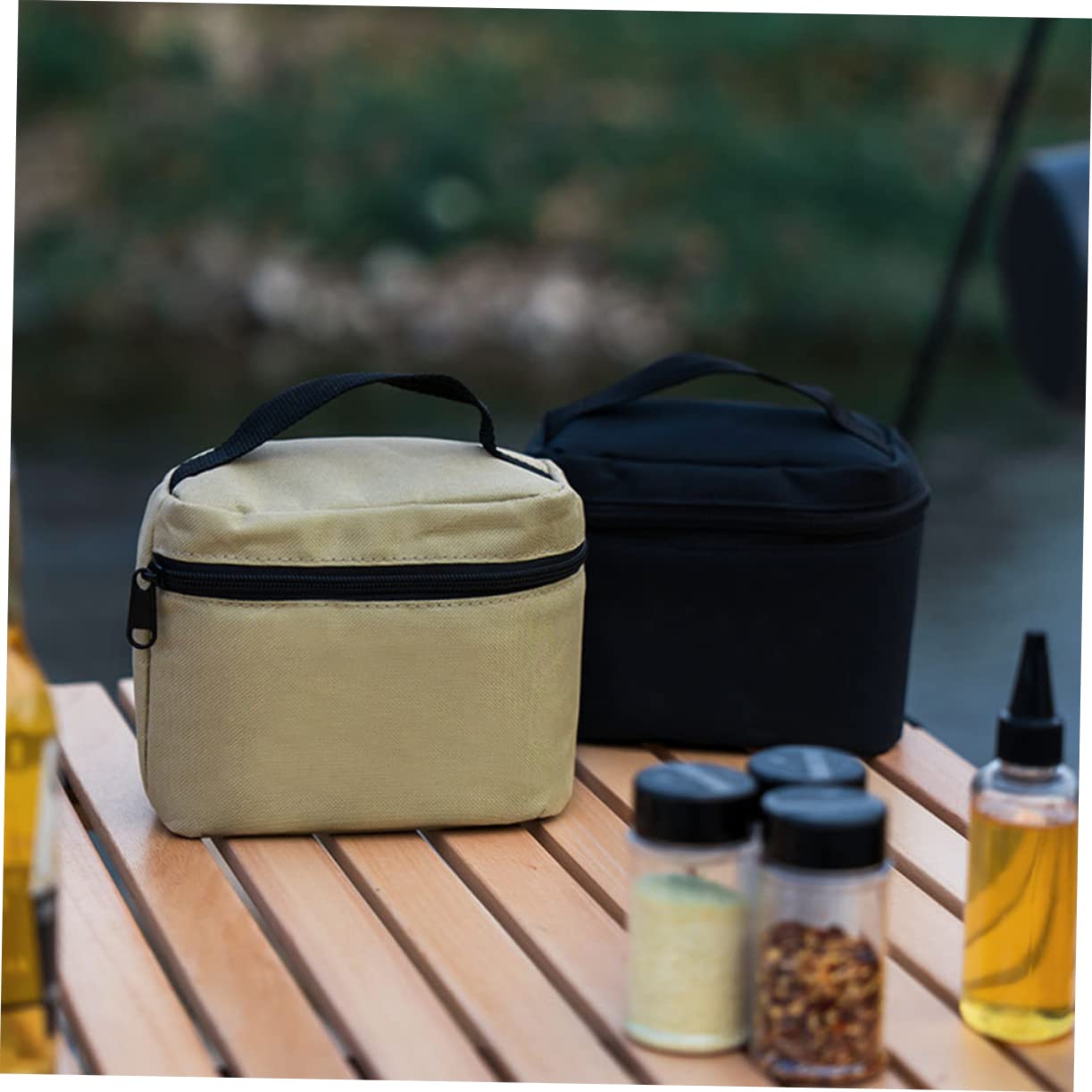 MAGICLULU 2 Juegos De Botellas De Condimentos Bolsa De Almacenamiento Frascos De Pimienta Frascos De Especias Portátiles Para Exprimir Dispensador De Aire Acondicionado Portátil