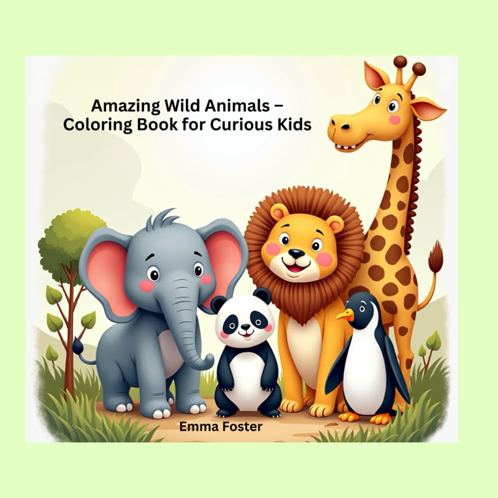 Amazing Wild Animals – Coloring Book for Curious Kids: Coloring Book for Kids