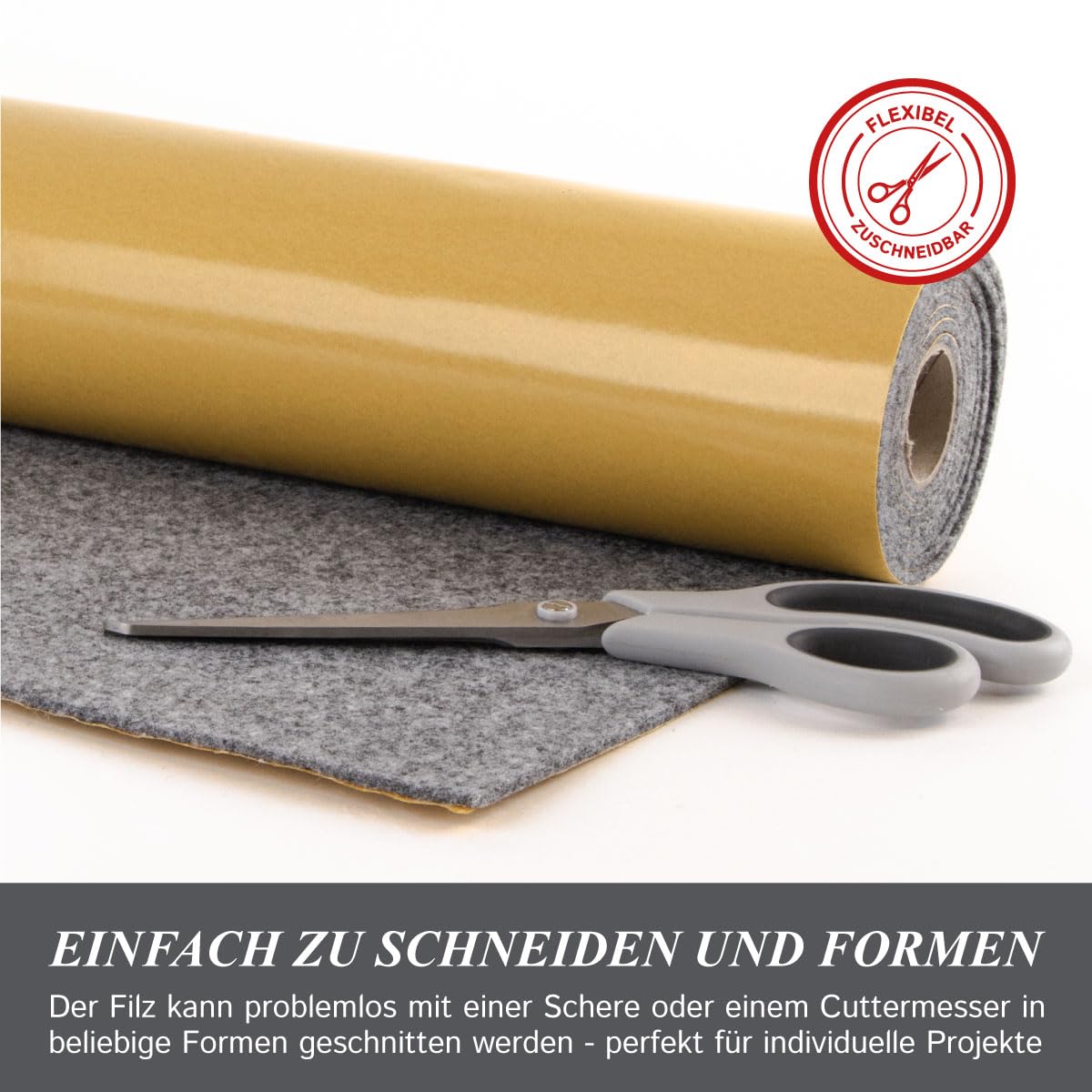 The Felt Store Filc samoprzylepny, towar sprzedawany na metry, do rozbudowy kampera lub rozbudowy wnętrza samochodu, filc igłowany, towar sprzedawany na metry, filc samoprzylepny o grubości 3 mm, (700