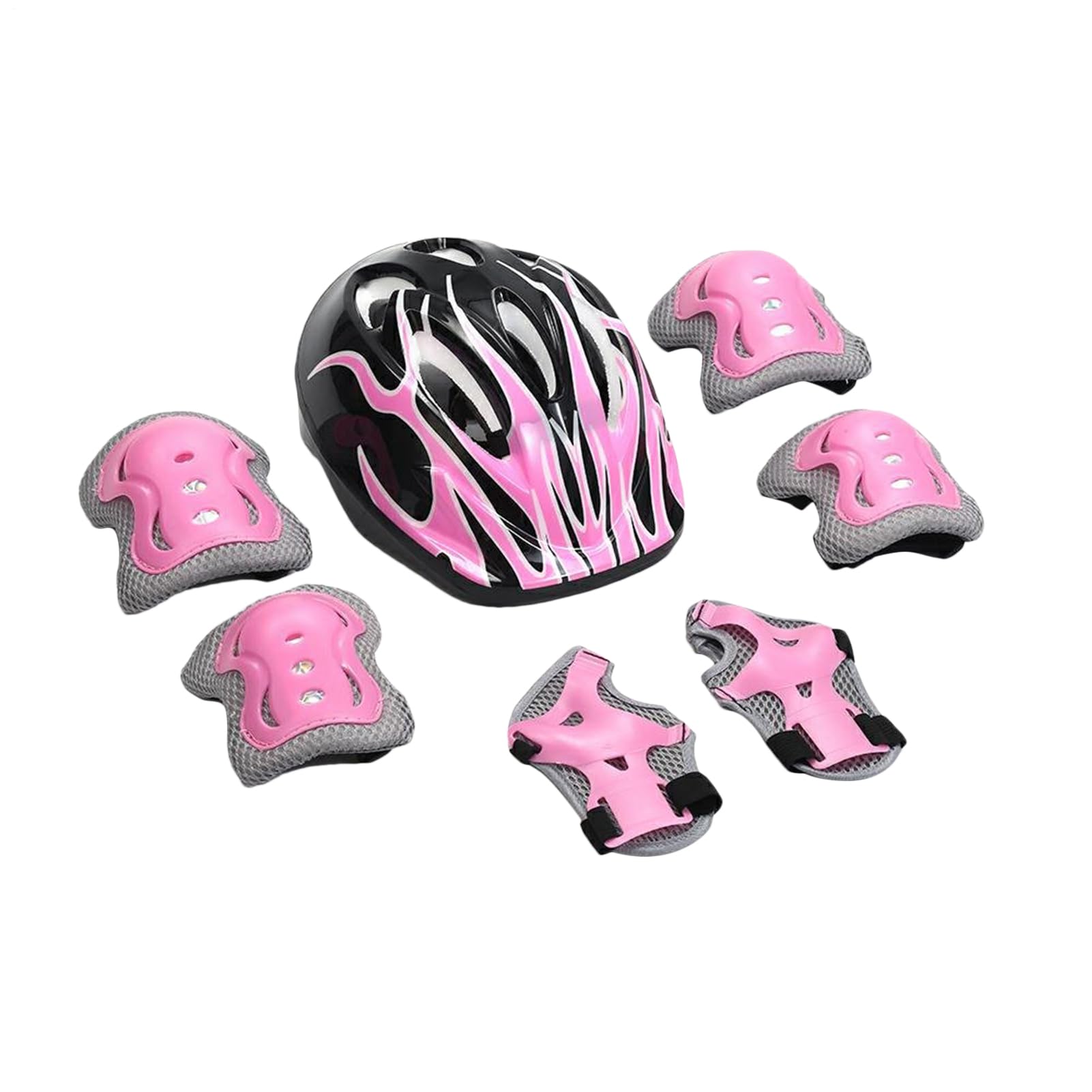 Kixolazr Kids Helmet and Pads Set | Children Breakdancing Protective Gear | Shock-Absorbing Helmet and Pads Kit for Sports Outdoor Breakdancing Hockey Baseball Bike Skateboard Children 5-10